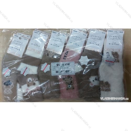 Girls' warm socks (28-31, 32-35) AURA.VIA AURA23GNB309