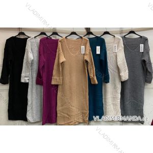 Women's Long Sleeve Knitted Dress (S/M ONE SIZE) ITALIAN FASHION IMC23364