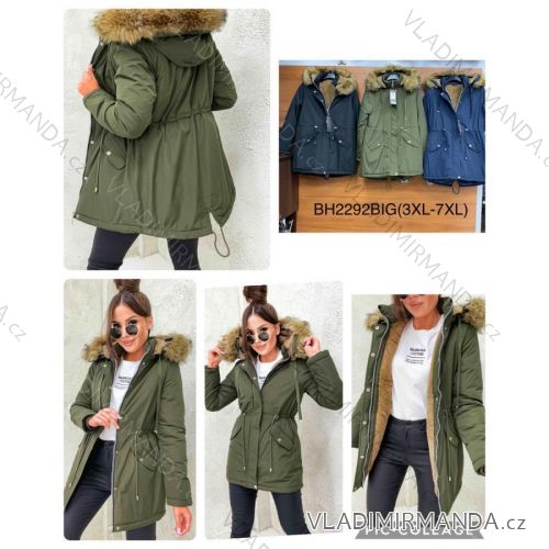 Zip Hooded Jacket Long Sleeve Women's Plus Size (3XL-8XL) POLISH FASHION PMWT21T21-69