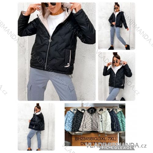 Zip Hooded Jacket Long Sleeve Women's Plus Size (3XL-8XL) POLISH FASHION PMWT21T21-69