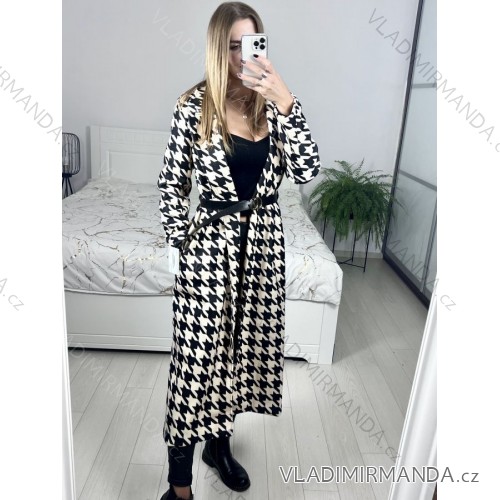 Women's Long Sleeve Coat (S/M ONE SIZE) ITALIAN FASHION IMPGM235272 béžová S/M