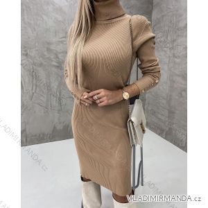 Women's Warm Long Sleeve Knitted Dress (S/M ONE SIZE) ITALIAN FASHION IMD221070