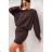 Women's Warm Casual Long Sleeve Dress (S/M ONE SIZE) ITALIAN FASHION IMD23767