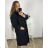 Women's coat (S -M -L ONE SIZE) Italian fashion IM820058 4XL / 5XL black