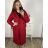 Women's Button Down Coat (L/XL ONE SIZE) ITALIAN FASHION IM323AMANDA L/XL red