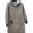 Women's Long Sleeve Oversized Zip Up Hooded Sweatshirt Coat (S/M ONE SIZE) ITALIAN FASHION IMPLI2385141