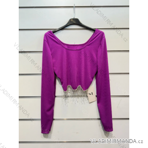 Women's Long Sleeve Croptop (S/M ONE SIZE) ITALIAN FASHION IMPSH235434