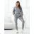 Set of long sweatpants and long sleeve sweatshirt for women (UNI S / L) TURKISH FASHION IMK20148 khaki S/M