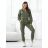 Set of long sweatpants and long sleeve sweatshirt for women (UNI S / L) TURKISH FASHION IMK20148 khaki S/M