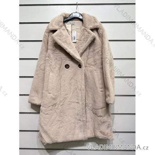 Women's Long Sleeve Teddy Coat (S/M ONE SIZE) ITALIAN FASHION IMPSH2323002