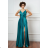 Women's Strapless Long Party Dress (S/M ONE SIZE) ITALIAN FASHION IMPSH2360055 modrá petrolejová S / M