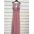 Women's Strapless Long Party Dress (S/M ONE SIZE) ITALIAN FASHION IMPSH2360055 růžová starorůžová S / M