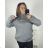 Women's Long Sleeve Turtleneck Sweater (3XL/4XL ONE SIZE) ITALIAN FASHION IM423ROMANA