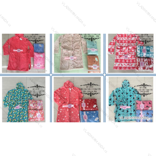 Girls' dressing gown (134-170) N-FEEL GY-8695