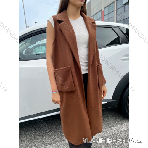 Women's Jacket Vest Coat Sleeveless (S/M ONE SIZE) ITALIAN FASHION IMPDY23SSH8067