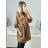 Jacket thin canvas long sleeve ladies with hood and zipper (oversize) ITALIAN MODA IM419698