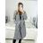 Women's Long Sleeve Hoodie Dress (S / M ONE SIZE) ITALIAN FASHION IMWA216095 M / L Black and white