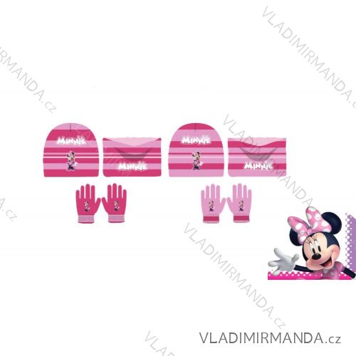 Set of hat, neckerchief and gloves winter minnie mouse children's girl (52-54cm) SETINO MIN23-1934