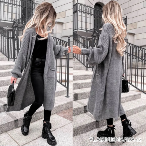 Women's Long Sleeve Knitted Cardigan (S/M ONE SIZE) ITALIAN FASHION IMPLI227095