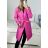 Women's Fluffy Coat (S/M ONE SIZE) ITALIAN FASHION IMWAA233775 S/M béžová