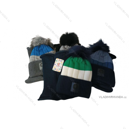 Girls' winter cap and cravat set (3-8 years) WROBI POLAND PV323LION