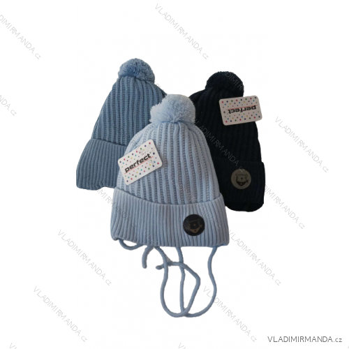 Winter knitted hat with fleece for children's boys (1-3 YEARS) MADE IN POLAND PV4231218