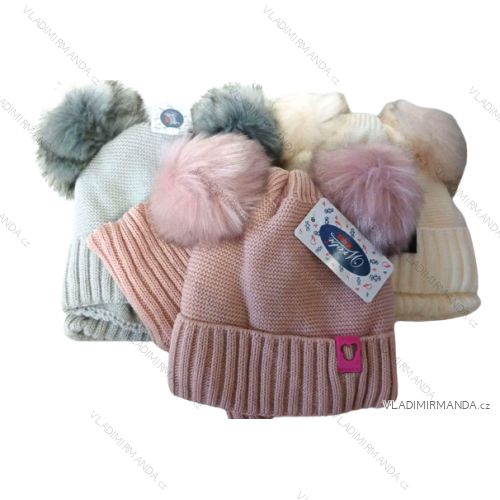 Girls' winter cap and cravat set (8-12 years) WROBI POLAND PV323084