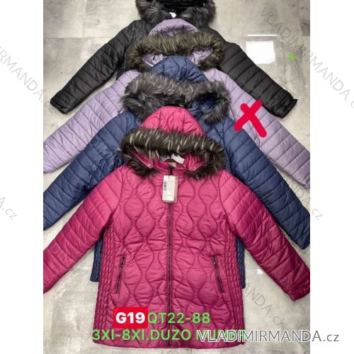 Women's autumn jacket with hood (L / XL ONE SIZE) ITALIAN FASHION IMWD217136