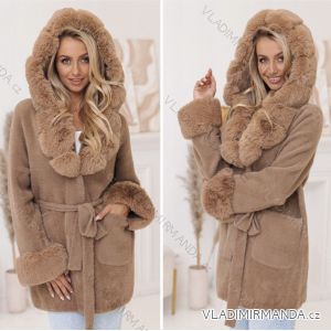 Women's Fluffy Long Sleeve Coat (S/M/L ONE SIZE) ITALIAN FASHION IMWD233932