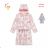 Warm fluffy bathrobe with hood for girls (98-128) KUGO FZ-6717