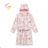 Warm fluffy bathrobe with hood for girls (98-128) KUGO FZ-6717