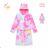 Warm fluffy bathrobe with hood for girls (98-128) KUGO FZ-6717