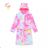 Warm fluffy bathrobe with hood for girls (98-128) KUGO FZ-6717