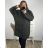 Women's Plus Size Zipper Lamb Coat (3XL/4XL ONE SIZE) ITALIAN FASHION IM723052 3xl / 4xl light grey