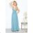 Women's Long Elegant Dress with Wide Straps (SL) FRENCH FASHION FMPEL23VELVET pistáciová 38