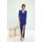 Women's Long Elegant Dress with Wide Straps (SL) FRENCH FASHION FMPEL23VELVET Royal blue 44