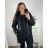 Women's Plus Size Zipper Hooded Lamb Coat (2XL/3XL ONE SIZE) ITALIAN FASHION IM422841/DU