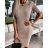 Women's Elegant Knitted Long Sleeve Dress (S/M ONE SIZE) ITALIAN FASHION IMPOC237091