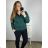 Sweater oversize long sleeve women's oversized (XL / 2XL ONE SIZE) ITALIAN MODA IM721350 M / L Emerald