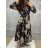 Women's Long Chiffon Long Sleeve Dress (S/M ONE SIZE) ITALIAN FASHION IMWD223346