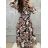 Women's Long Chiffon Long Sleeve Dress (S/M ONE SIZE) ITALIAN FASHION IMWD223346