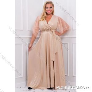 Women's Plus Size (42-46) Long Elegant Party Sleeveless Dress POLISH FASHION PMLBC23265-10