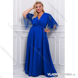 Women's Plus Size (42-46) Long Elegant Party Sleeveless Dress POLISH FASHION PMLBC23265-10