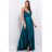 Women's Plus Size (42-46) Long Elegant Party Sleeveless Dress POLISH FASHION PMLBC23265-10 dark green 36