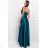 Women's Plus Size (42-46) Long Elegant Party Sleeveless Dress POLISH FASHION PMLBC23265-10 dark green 36