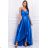 Women's Plus Size (42-46) Long Elegant Party Sleeveless Dress POLISH FASHION PMLBC23265-10 Royal blue 36