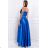 Women's Plus Size (42-46) Long Elegant Party Sleeveless Dress POLISH FASHION PMLBC23265-10 Royal blue 36