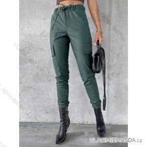 Women's Long Leather Pants (S/M ONE SIZE) ITALIAN FASHION IMWAD234126