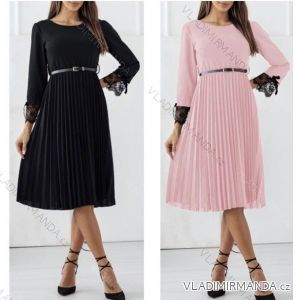 Women's Elegant Long Sleeve Dress (S/M ONE SIZE) ITALIAN FASHION IMWB23105