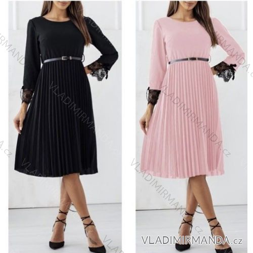 Women's Elegant Long Sleeve Dress (S/M ONE SIZE) ITALIAN FASHION IMWB23105